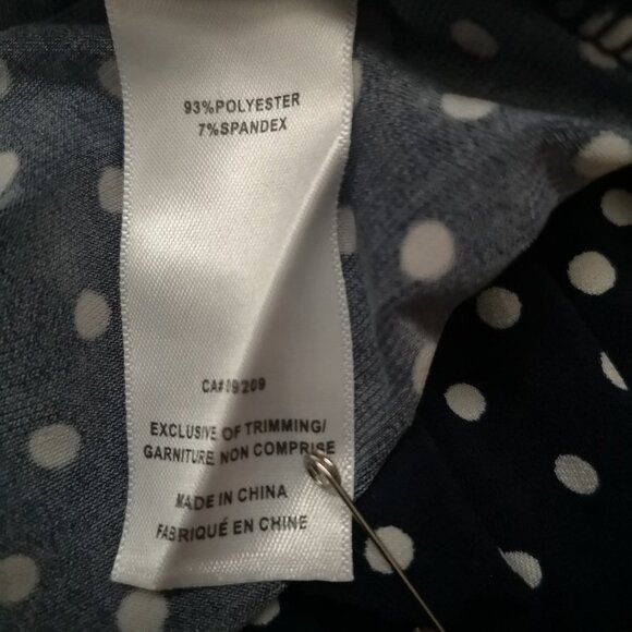 Cleo Ladies Navy & White Polka Dot Dress - Picture 4 of 7